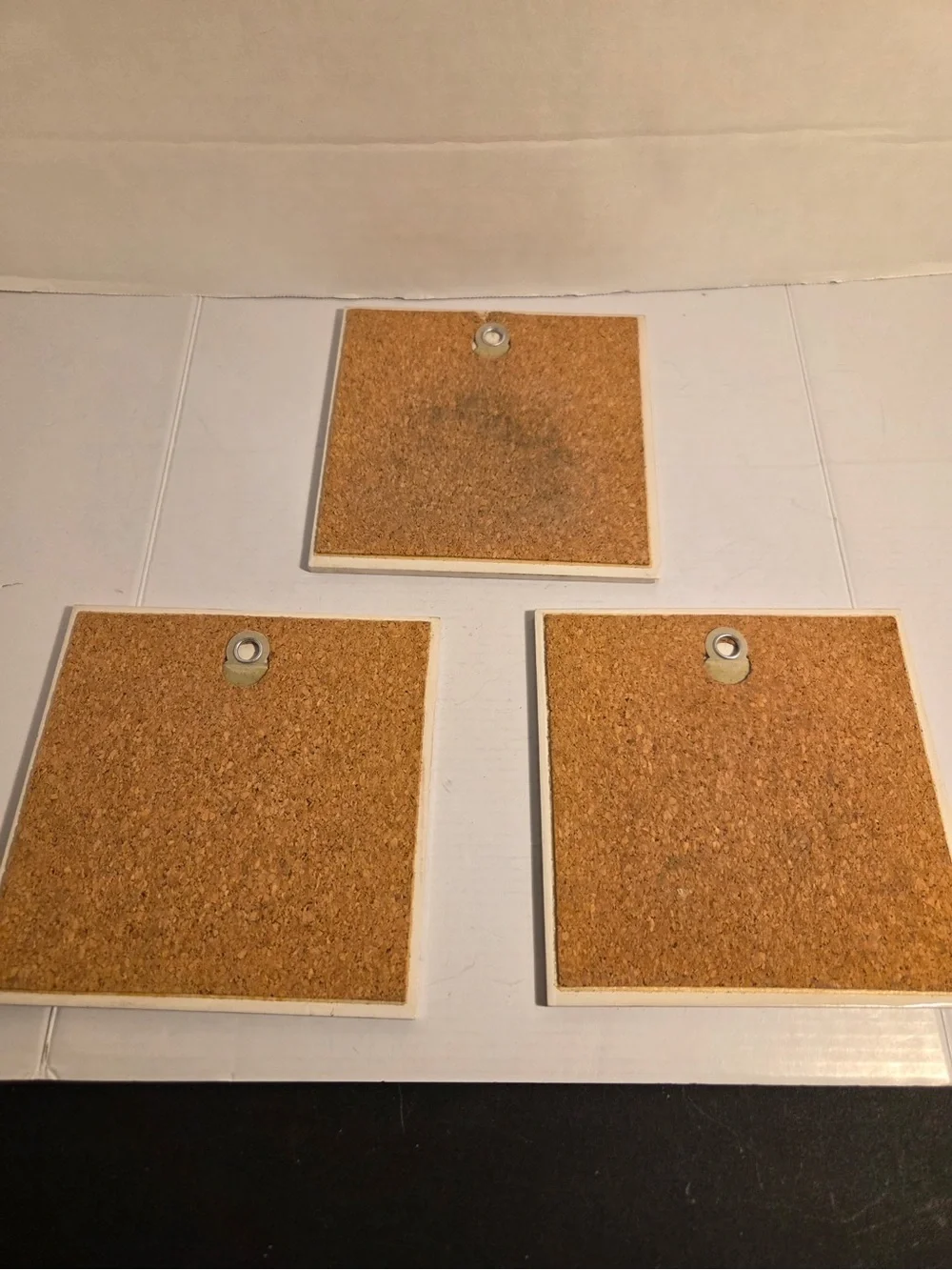 Set Of 3 Vintage Fruit Ceramic Tiles Wall Hangings Decorations 6''x6'' Kitchen